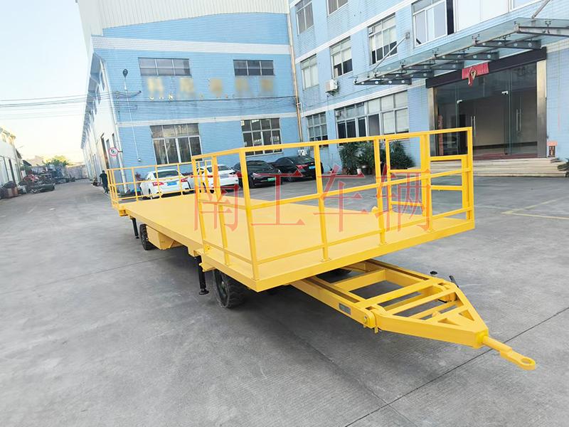 10吨移动拖车底盘 全挂式leyu乐鱼官方网站_乐鱼(中国) 带护栏